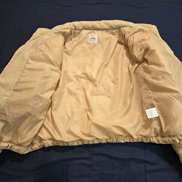 Princess Polly Cropped Corduroy Puffer Jacket Size 4 Streetwear Casual - Picture 10 of 11